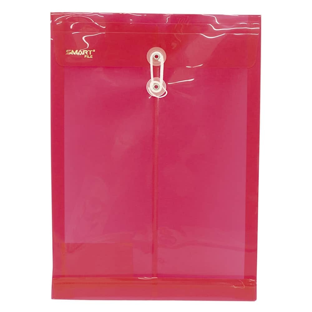 Sobre de Plástico con Rondana Tamaño Carta Vertical Morado Transparente Smart