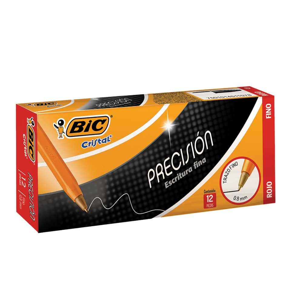 Bolígrafo Punto Fino Rojo  Bic Precisión